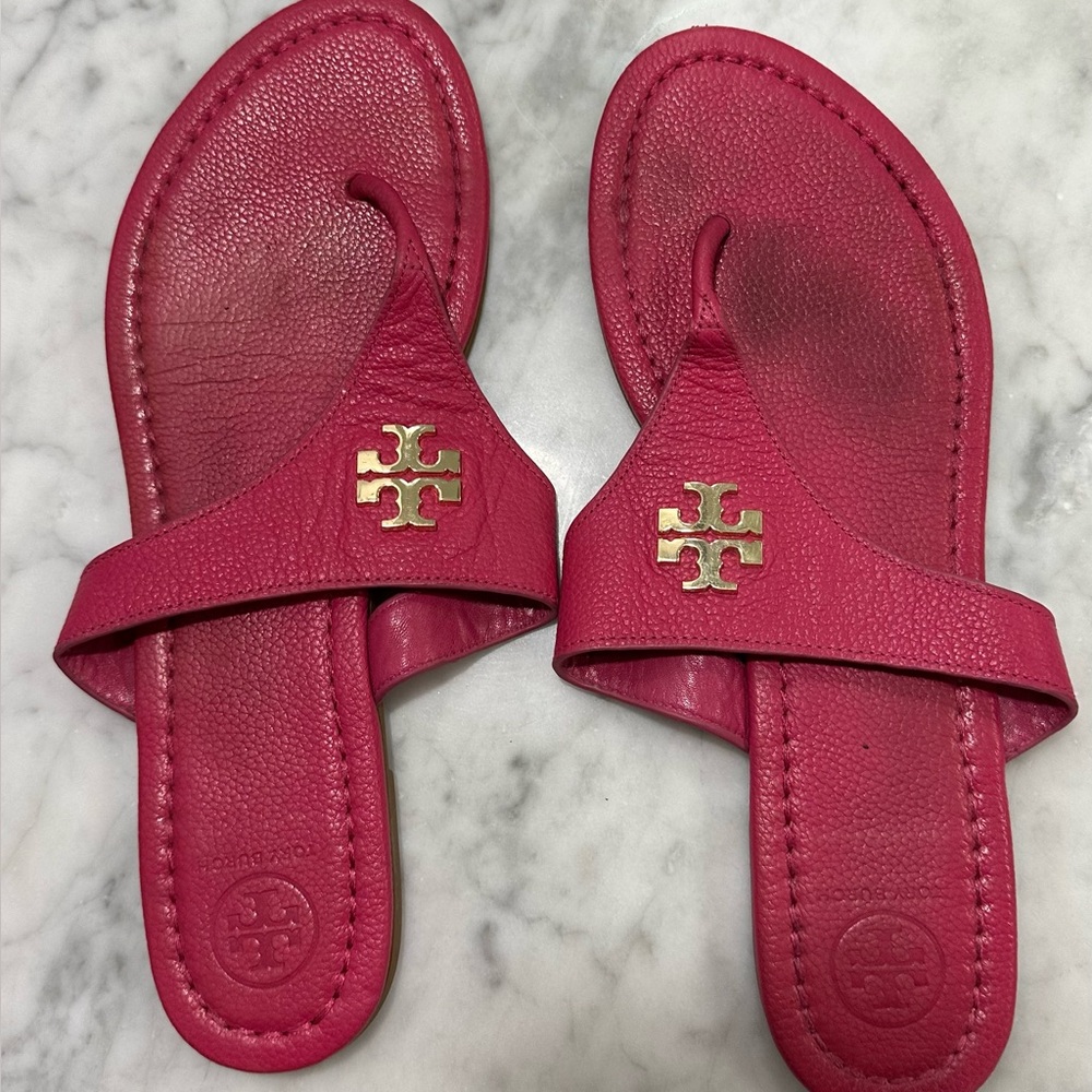 Tory Burch Pink Leather Sandals
